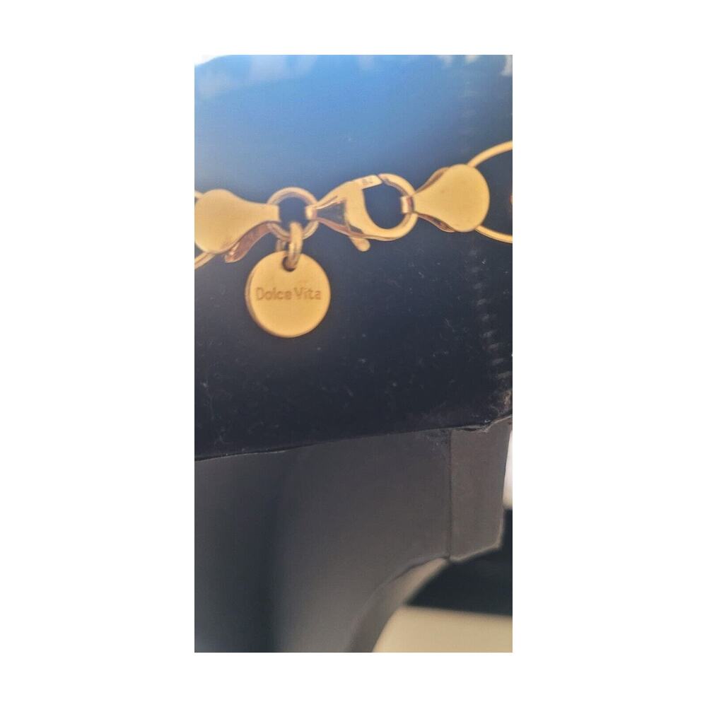 Dolce Vita Link Chain 18K Gold Plated Italy 18" - Picture 3 of 3